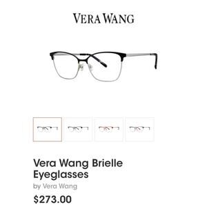 Vera Wang Brielle Eyeglasses Frames 52 16 140 Silvertone Rim $273